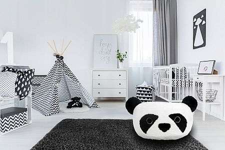 Felfújható gyerek puff - panda mackó