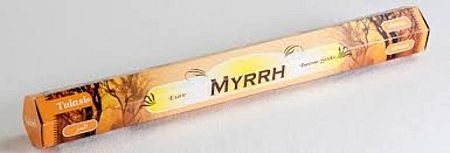 Füstölo hatszögletü tulasi myrrh 20 db