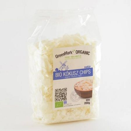 GreenMark bio Kókusz chips, natúr, 200 g