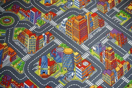 Gyerek szőnyeg BIG CITY - szürke