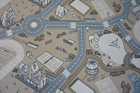 Gyerek szőnyeg STREET - bézs