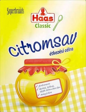Haas Classic étkezési citromsav, 15 g
