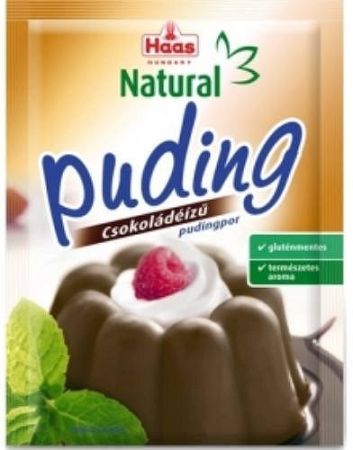 Haas Natural puding, 44 g - csokoládés