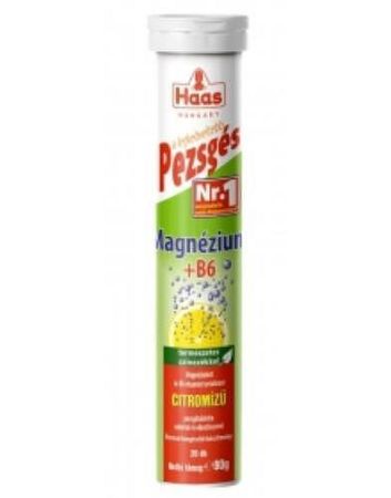 Haas pezsgőtabletta, 20 db - Magnézium+B6