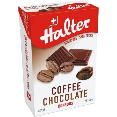 Halter cukormentes cukorka kávé-csoki, 36 g