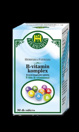 HERBÁRIA B-VITAMIN KOMPLEX TABLETTA, 30 db