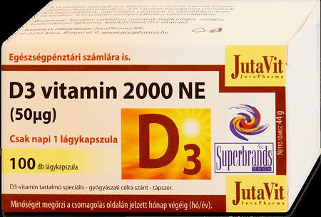 JUTAVIT D3-VITAMIN LÁGYKAPSZULA 100 DB