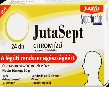 JUTAVIT JUTASEPT SZOPOGATÓ TABL. CITROM, 24 db