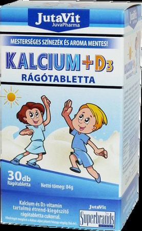 JUTAVIT KALCIUM+D3 RÁGÓTABLETTA, 30 db
