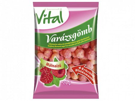 Karamell vital varázsgömb málnás, 20 g