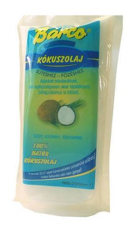 Kókuszolaj, kókuszzsír utántöltő, 1000 ml Barco