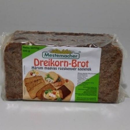 Mestemacher hárommagos rozskenyér, 500 g