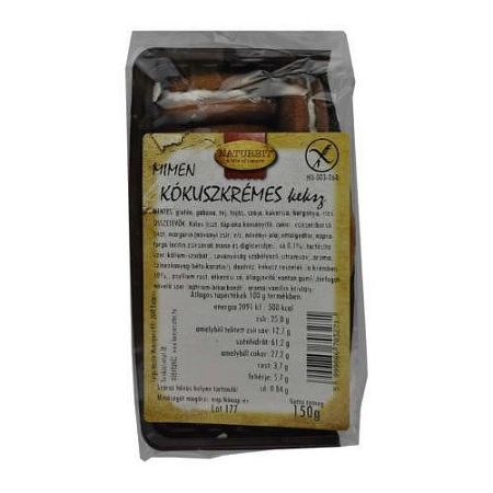 Mimen töltött keksz kókuszkrémes, 150 g