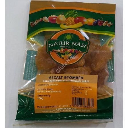 Natúr-Nasi Aszalt gyömbér, 100 g