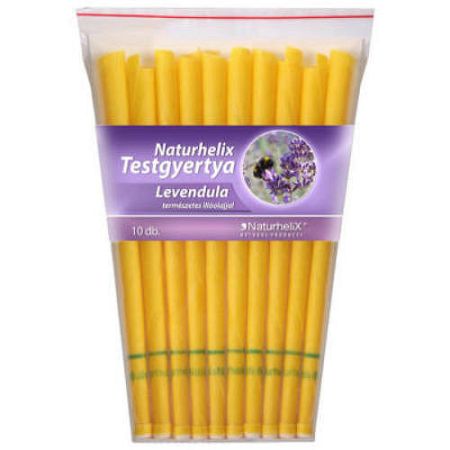 Naturhelix testgyertya, 10 db - levendula