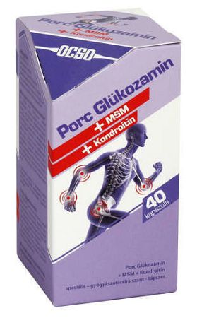 OCSO Porc Glükozamin+Kondroitin+MSM, 40 db