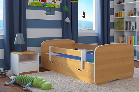 OURBABY gyerekágy leesésgátlóval - bükk