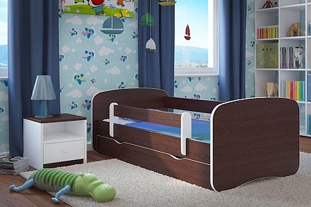 OURBABY gyerekágy leesésgátlóval - wenge