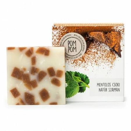 PomPom Mentolos csoki natúr szappan, 100g
