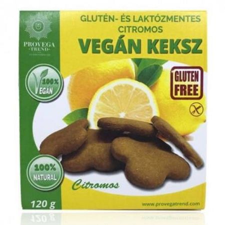 Provega trend vegán keksz citromos, 120 g
