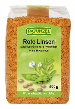 Rapunzel bio Vörös lencse, 500 g