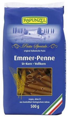 Rapunzel teljes kiőrlésű tönke penne, 500 g