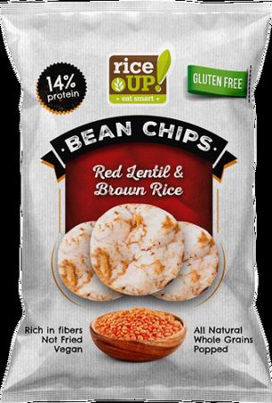 RICE UP PROTEINES CHIPS VÖRÖS LENCSÉVEL