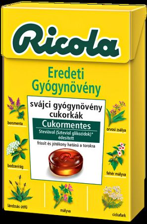 Ricola cukor eredeti gyógynövény, 40 g