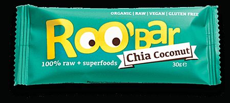 Roobar bio gyümölcsszelet chia-kókusz, 30 g