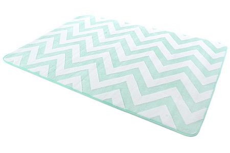 Szőnyeg 3D cikkcakk MINT & WHITE
