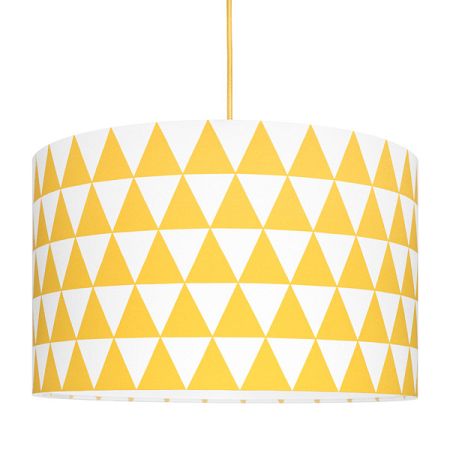 Textil függőlámpa Triangle - sárga