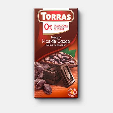 TORRAS ÉTCSOKOLÁDÉ KAKAÓBABTÖRETTEL, 75 g