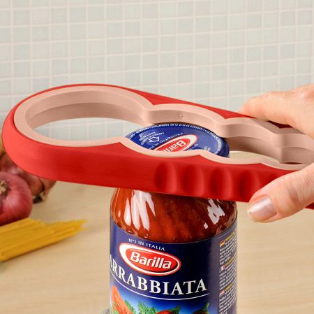 Univerzális csavarosüveg-nyitó - piros színben