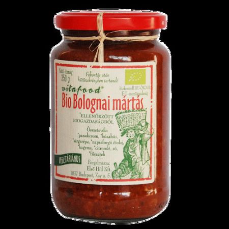 Vitafood bio bolognai mártás, 350 g