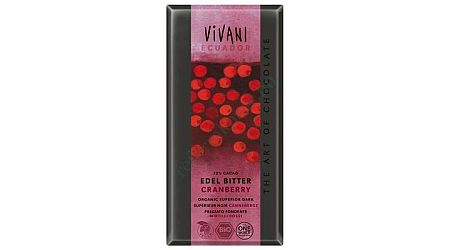 Vivani Bio étcsokoládé Vörösáfonyás 100 g