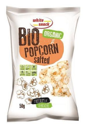 WHITE SNACK BIO POPCORN SÓS 50 G