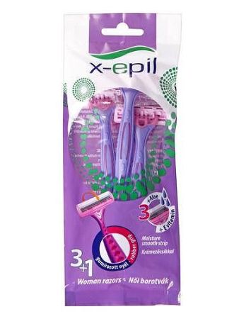 X-epil Eldobható Női Borotva 3 Pengés, 4 db