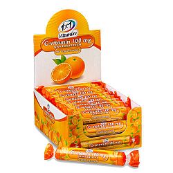 1×1 Vitaday C-vitamin narancsos szőlőcukor rágótabletta, 17 db