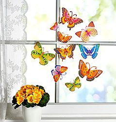 10 részes ablakdekoráció  Pillangók