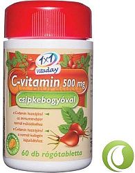 1x1 Vitaday C-vitamin 500 mg rágótabletta Csipkebogyós