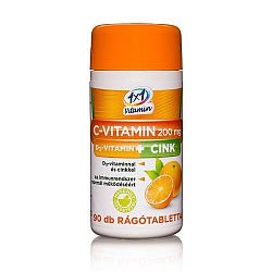 1X1 Vitaday rágótabletta, C-vitamin 200 mg D3 CINK, 90 db