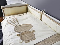 3-részes ágynemű szett - nyuszi lány - bézs