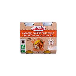 Babybio Bio csirkés-rizses ínyencség répával és sütőtökkel 2 x 200 g