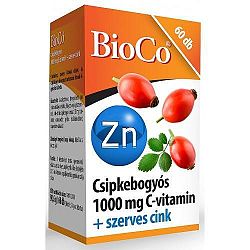 BioCo Csipkebogyós C-vitamin 1000 mg+szerves cink, 60 db tabletta