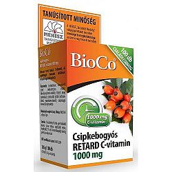 BioCo Csipkebogyós Retard C-vitamin 1000mg, családi csomag, 100 db tabletta