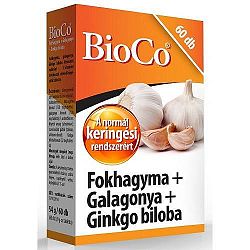 BioCo Fokhagyma+Galagonya+Ginkgo biloba tabletta, 60 db