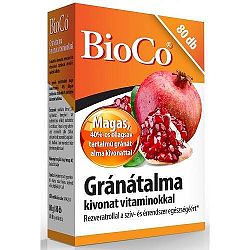 BioCo Gránátalma kivonat vitaminokkal, 80 db tabletta