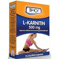 BioCo L-karnitin 500mg szerves kötésű krómmal, 60 db kapszula