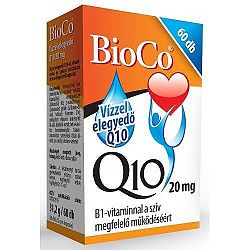 BioCo Vízzel elegyedő Q10 20mg B1-vitaminnal, 60 db kapszula