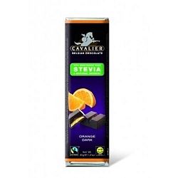 Cavalier étcsokoládé steviával, 40 g - narancsos